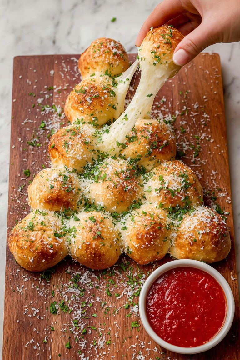 Christmas Tree Cheese Pull Apart Bread Recipe