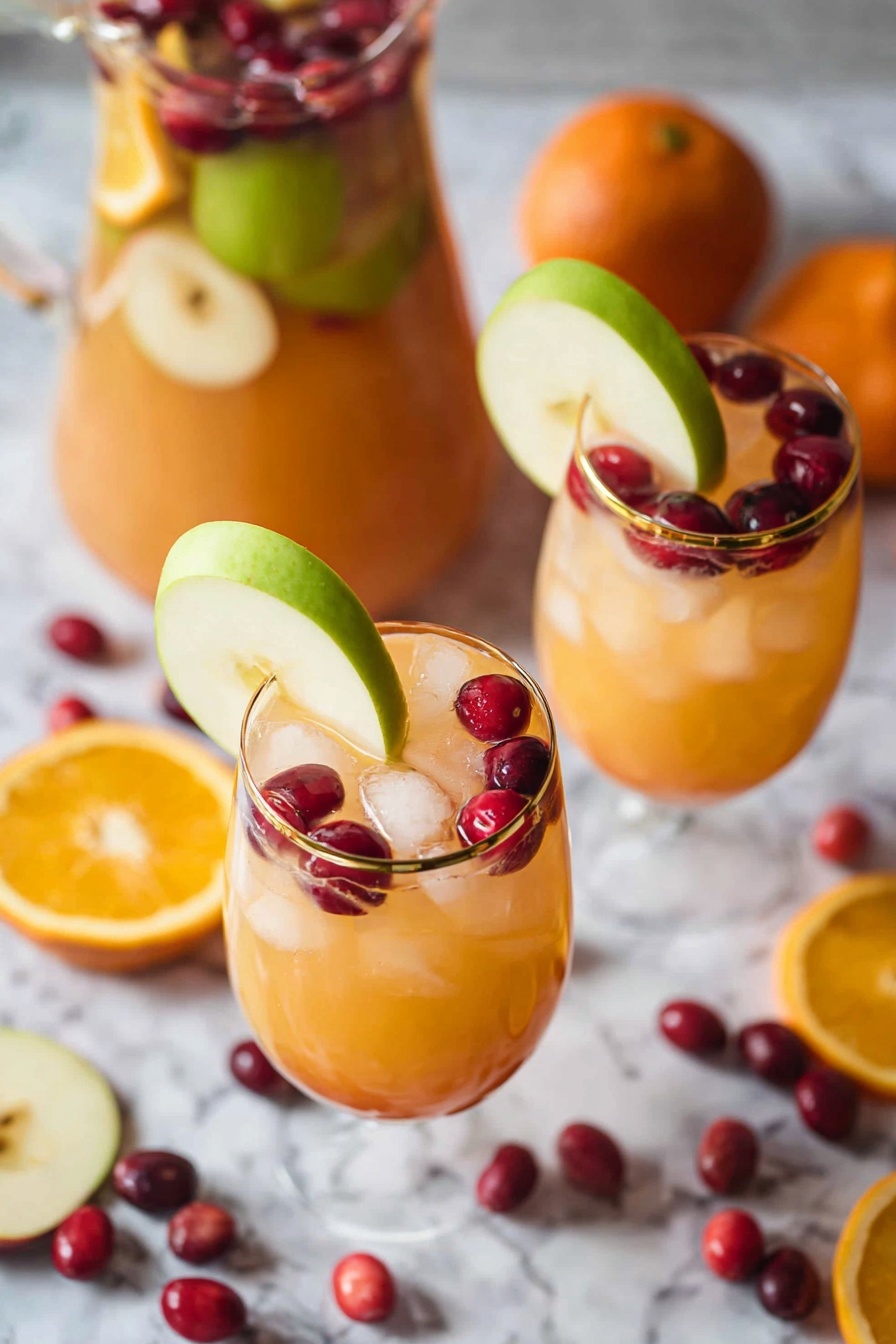 Virgin Cranberry Sangria Mocktail Recipe