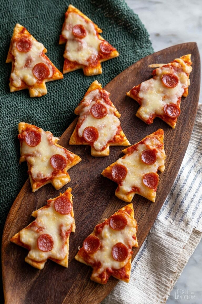 Christmas Tree Pizza Bites with Puff Pastry Recipe