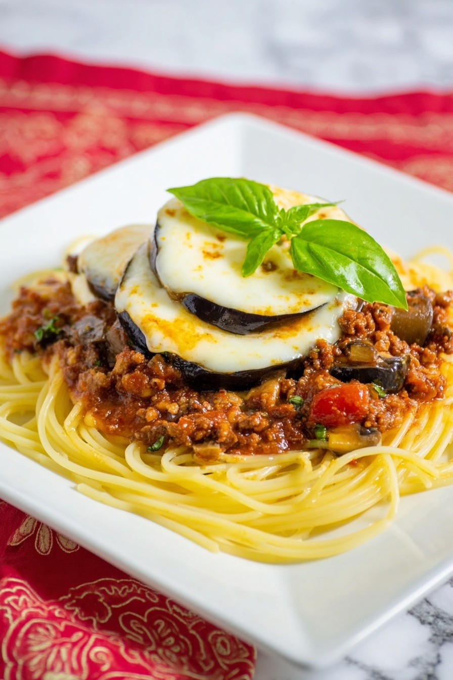 Four round fried pieces covered with melted light golden cheese sit on a white plate with blue floral patterns. Each piece shows a crunchy, textured edge with a soft layer of bubbling cheese on top. Next to the plate, there is a small white bowl filled with grated cheese and a yellow and white checkered cloth with a silver fork resting on it. A floral cloth is partly visible at the bottom right, all on a white marbled surface. The photo taken with an iphone --ar 2:3 --v 7 - Caramelized Garlic Onion Spaghetti Sauce, homemade spaghetti sauce, flavorful garlic onion pasta sauce, easy Italian sauce recipe, caramelized onion garlic sauce