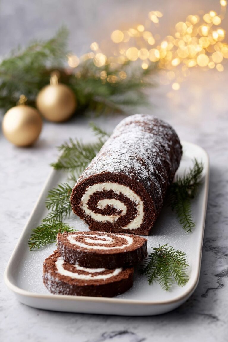Chocolate Cake Roll with Chestnut Whipped Cream Recipe