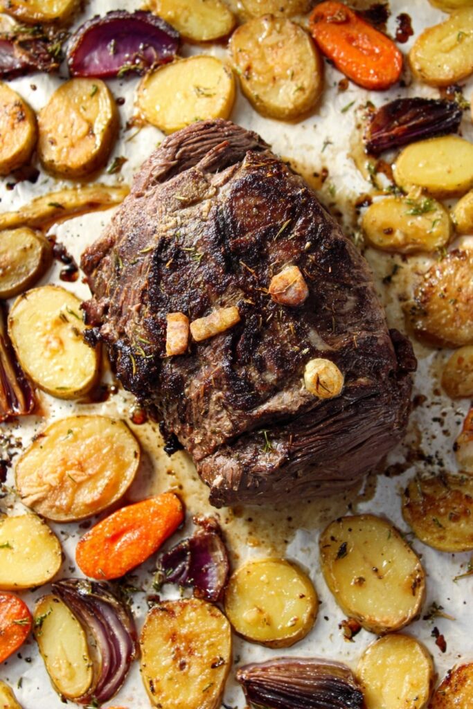 Roasted Leg of Lamb with Vegetables Recipe