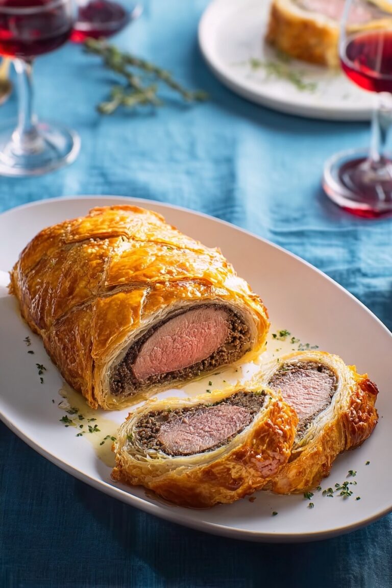 Beef Wellington with Mushroom and Foie Gras Recipe