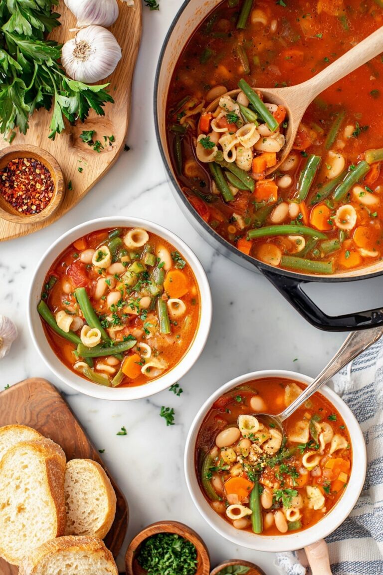 Hearty Vegetarian Minestrone Soup Recipe