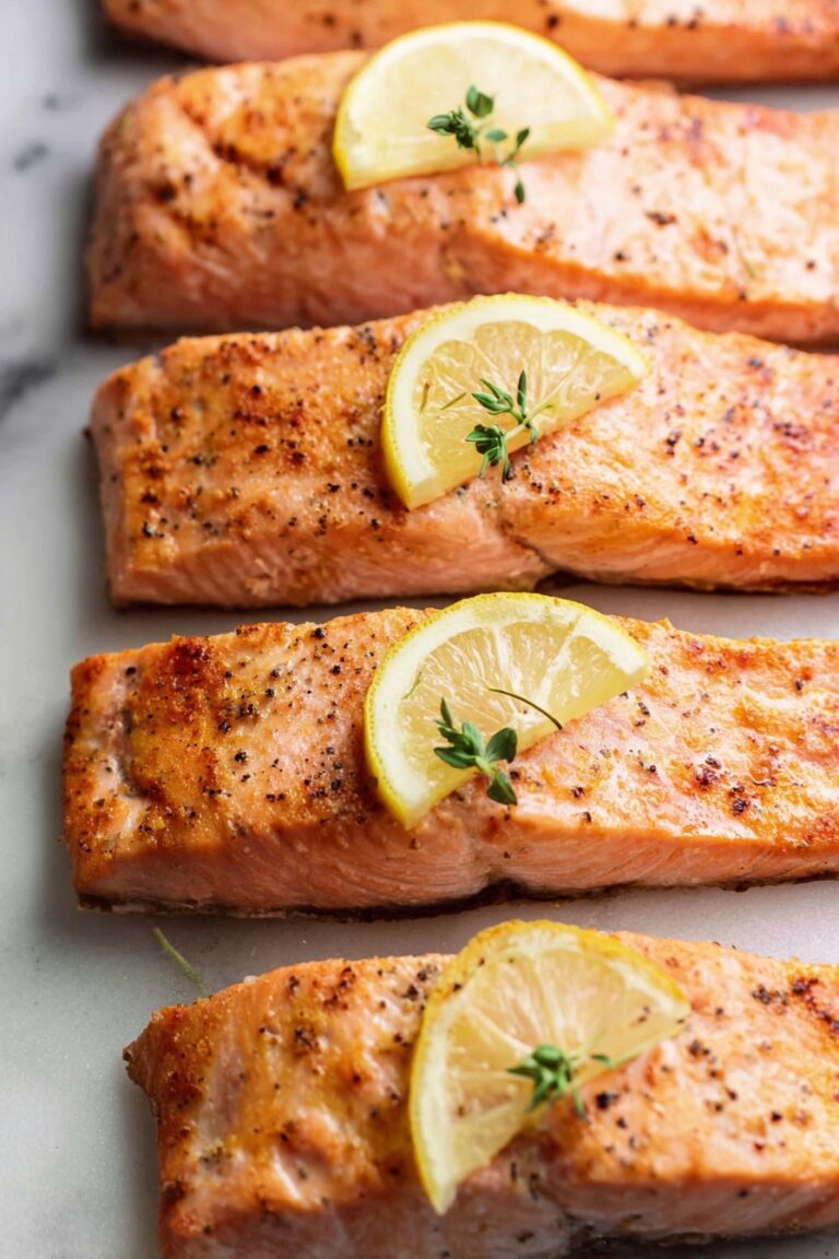 Healthy Baked Lemon Garlic Salmon Recipe