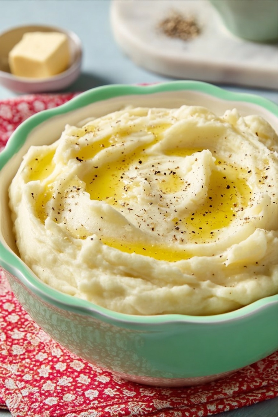 The image shows a close-up of a white plate with a mound of creamy mashed potatoes that have a smooth and soft texture with some small lumps. A woman's hand is holding a silver fork, lifting a portion of the mashed potatoes. The background has a white marbled texture. Photo taken with an iphone --ar 2:3 --v 7 - Creamy Mashed Potatoes, mashed potato recipe, creamy side dish, comfort food recipes, easy mashed potatoes
