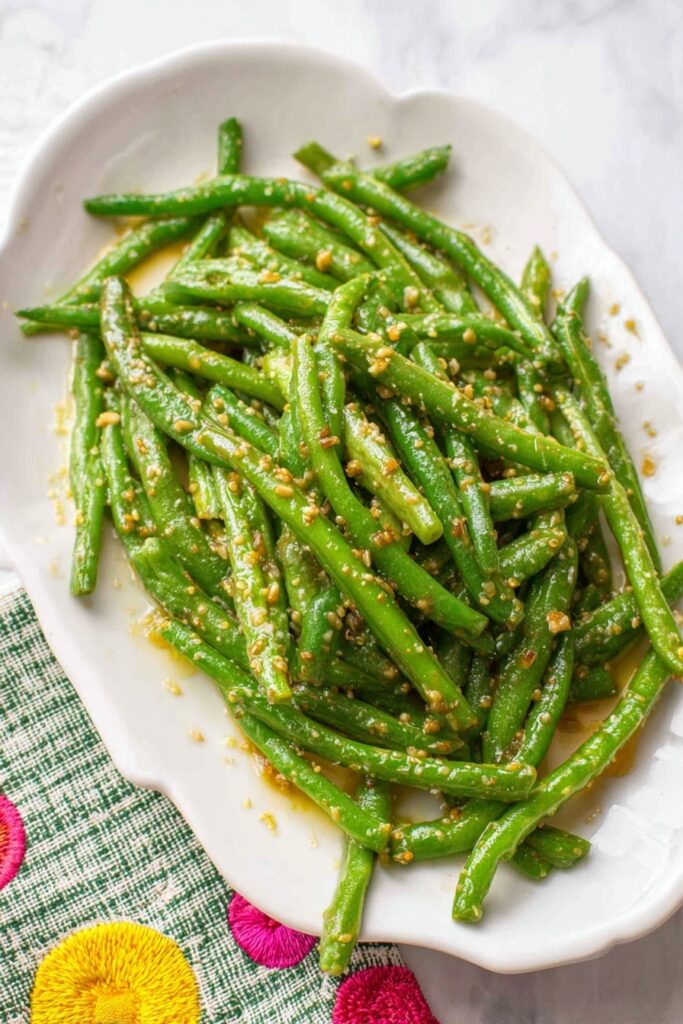 Green Beans with Mustard Butter Sauce Recipe