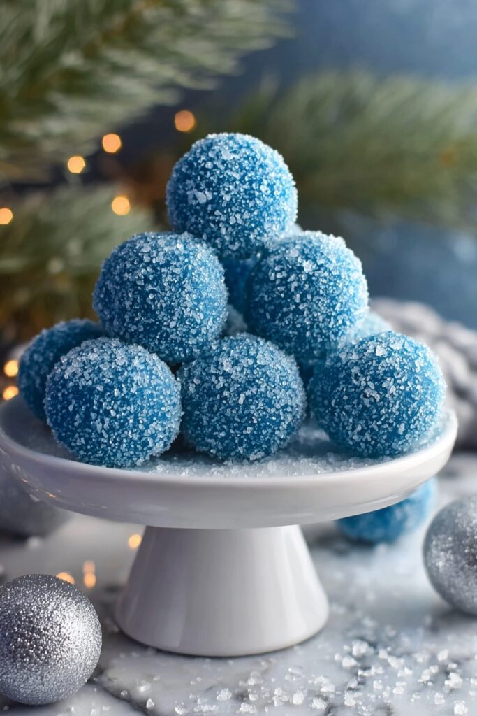Blue White Chocolate Truffles Recipe
