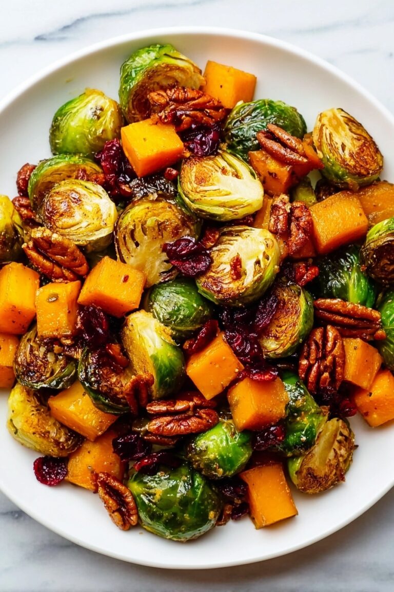 Roasted Brussels Sprouts and Butternut Squash Recipe