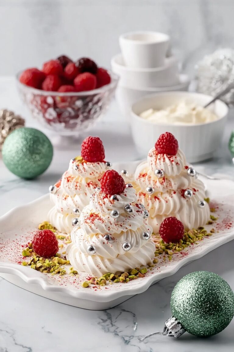Mini Christmas Pavlova Trees Recipe