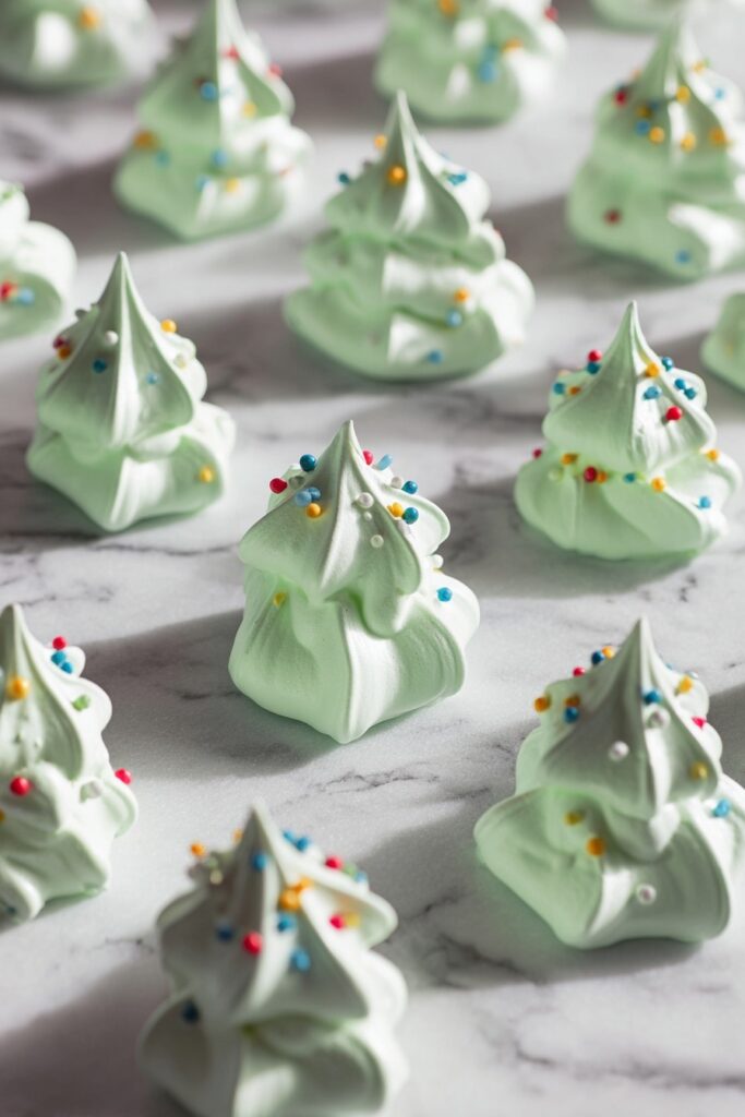 Christmas Meringue Trees Recipe