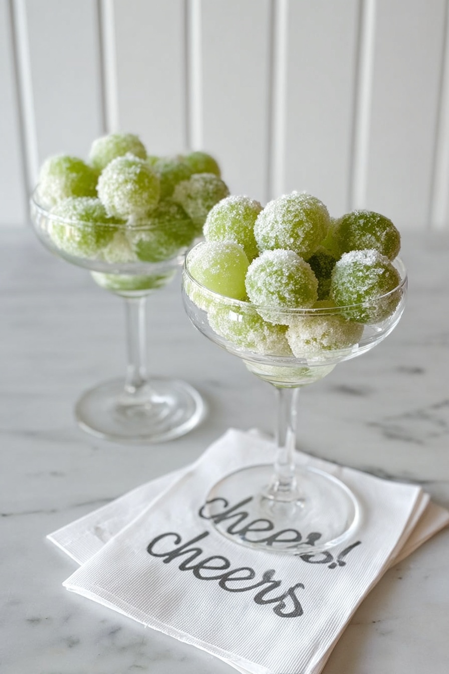 Prosecco-Infused Green Grapes Recipe - Serving