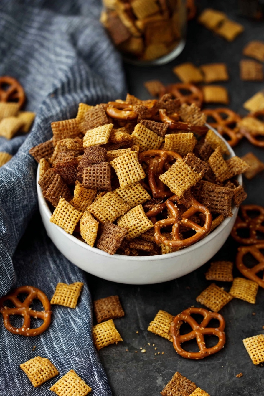 Homemade Chex Mix Recipe - Serving