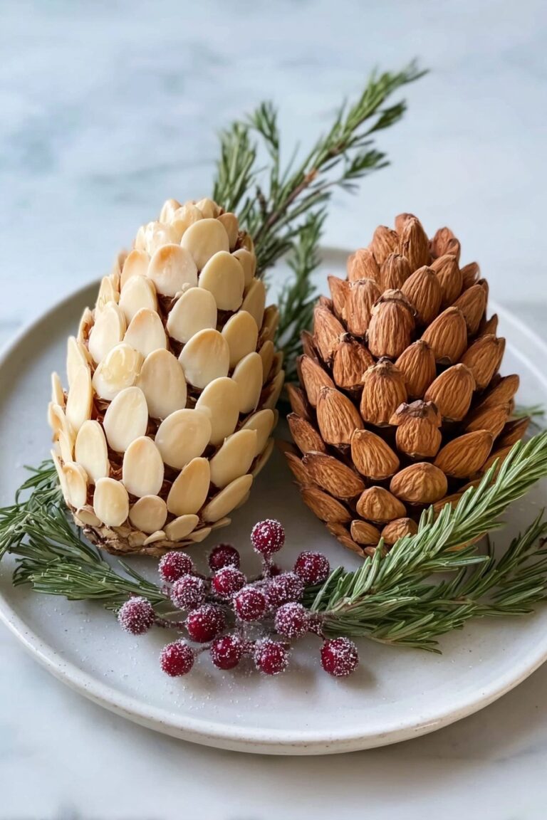 Pinecone Cheese Ball with Almonds and Rosemary Recipe