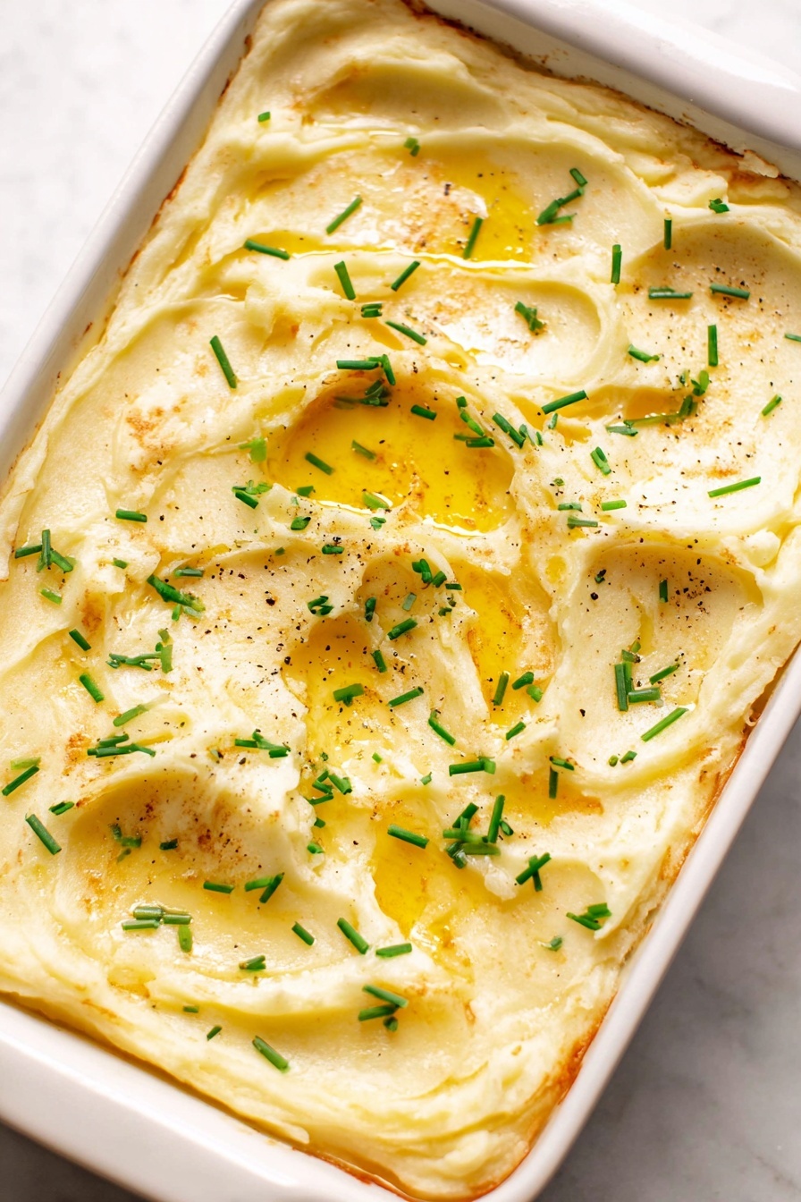 Creamy Baked Mashed Potatoes Recipe - Serving