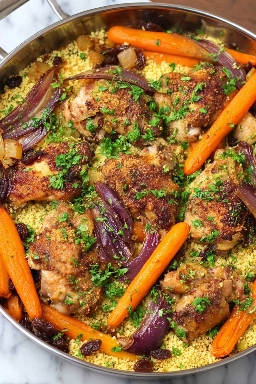 Moroccan Chicken Couscous Recipe - Serving