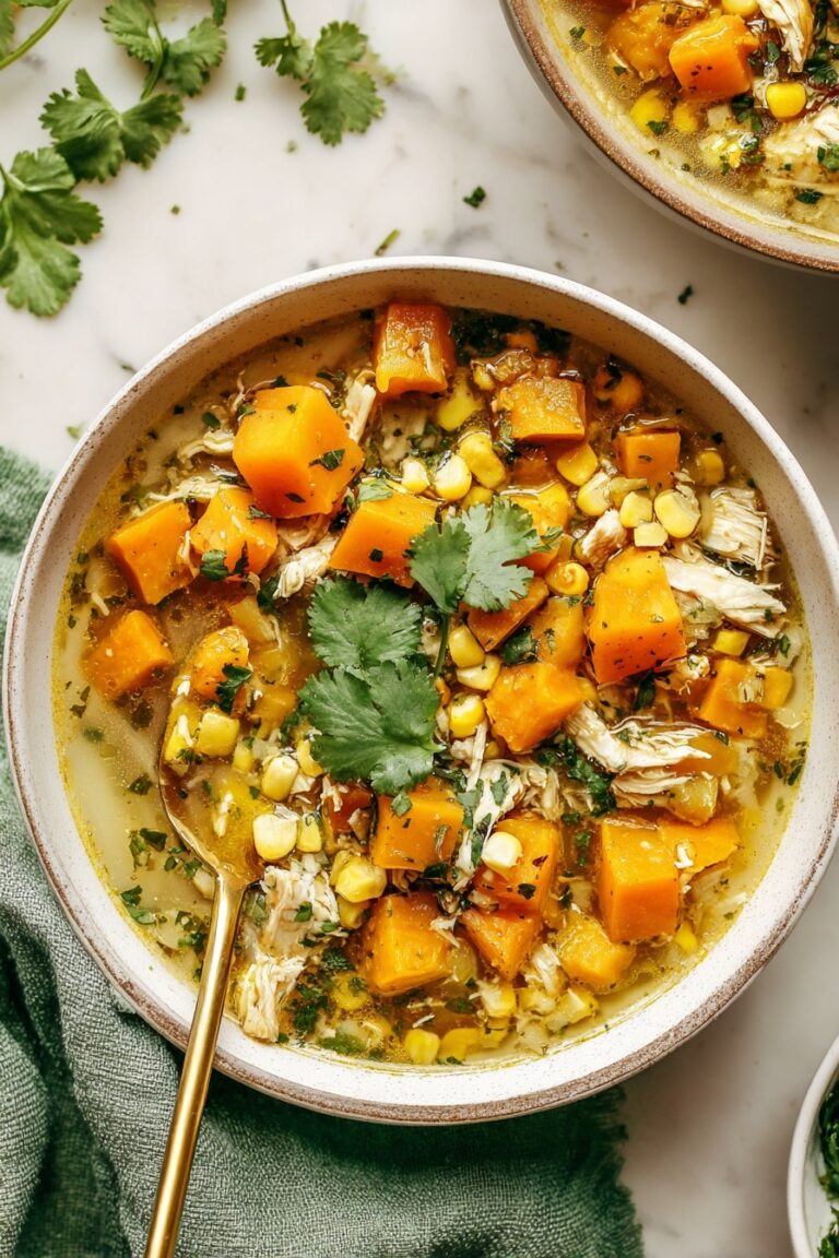 Butternut Squash Green Chile Chicken Soup Recipe