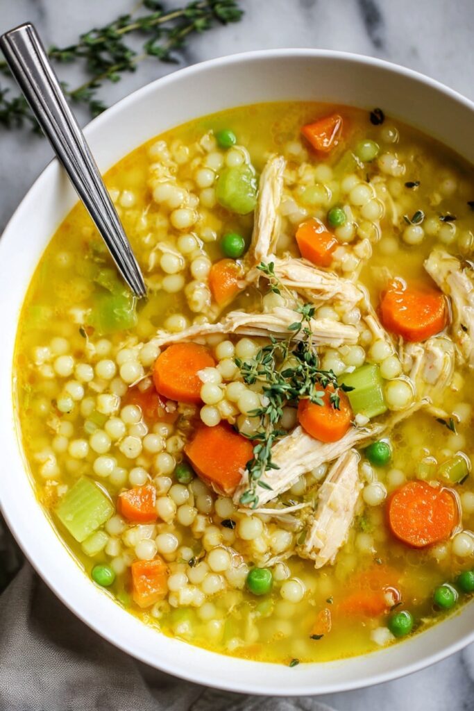 Healthy Chicken Soup with Couscous Recipe