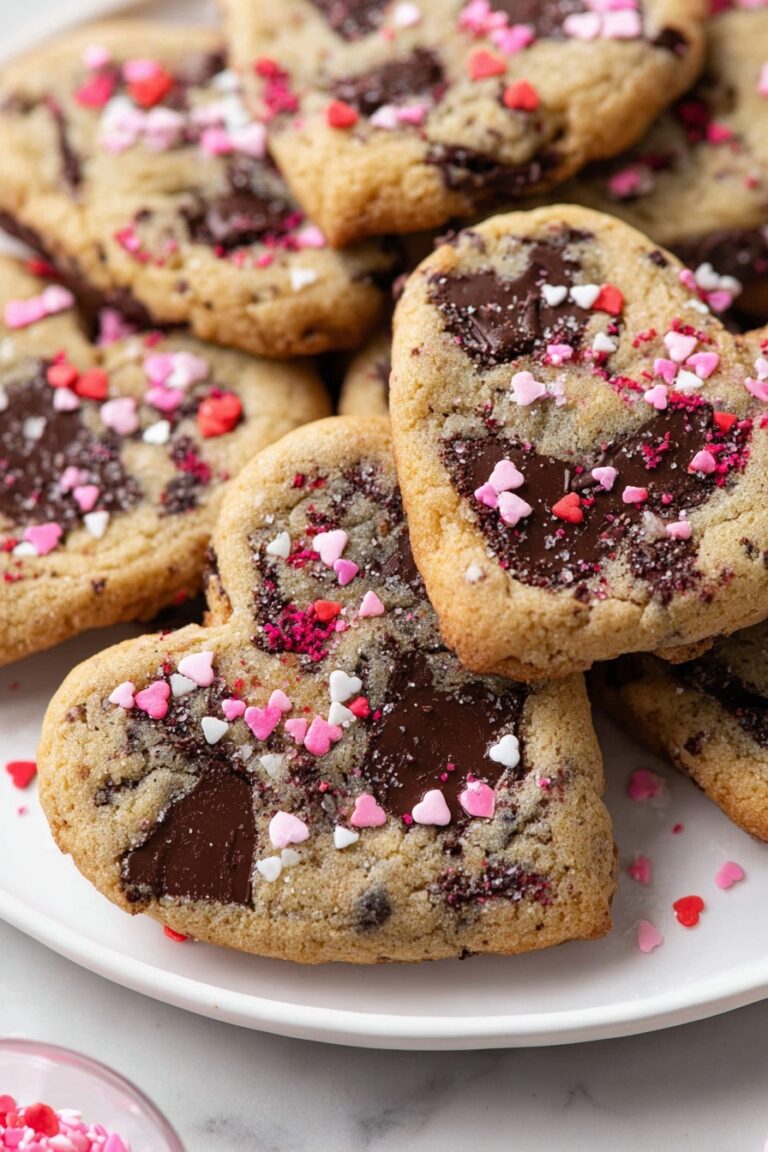 Heart Shaped Chocolate Chip Cookies Recipe