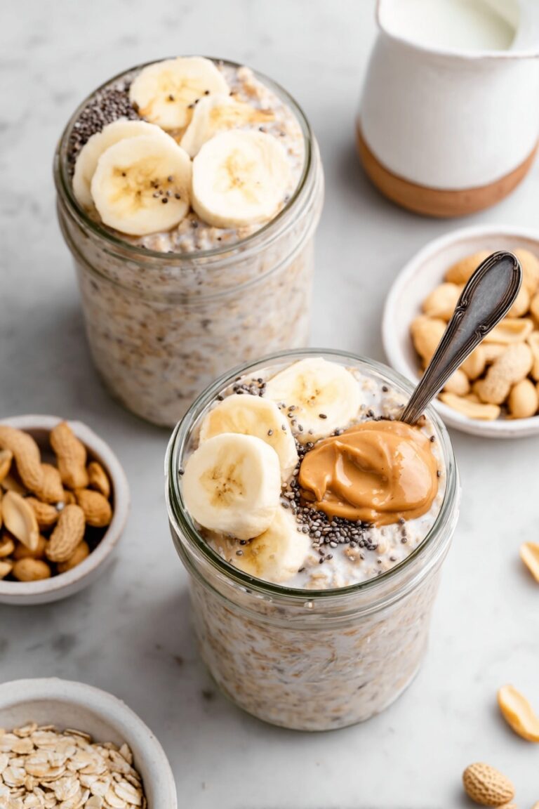 Peanut Butter Banana Overnight Oats Recipe