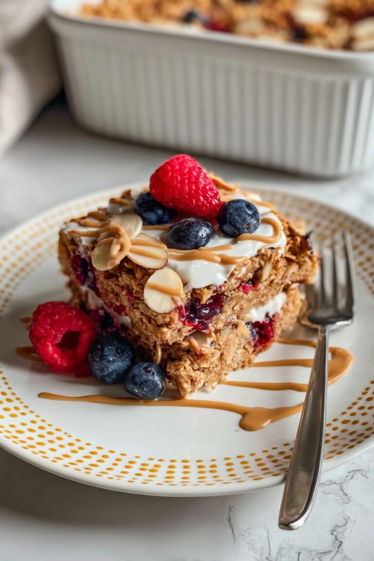 Peanut Butter Jelly Baked Oatmeal Recipe