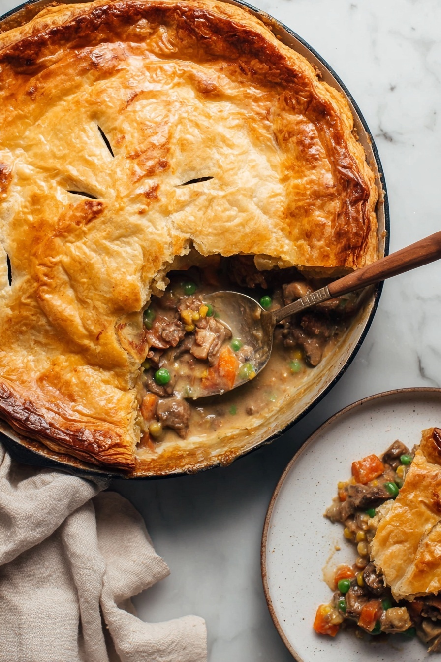Vegan Mushroom Pot Pie Recipe - Serving