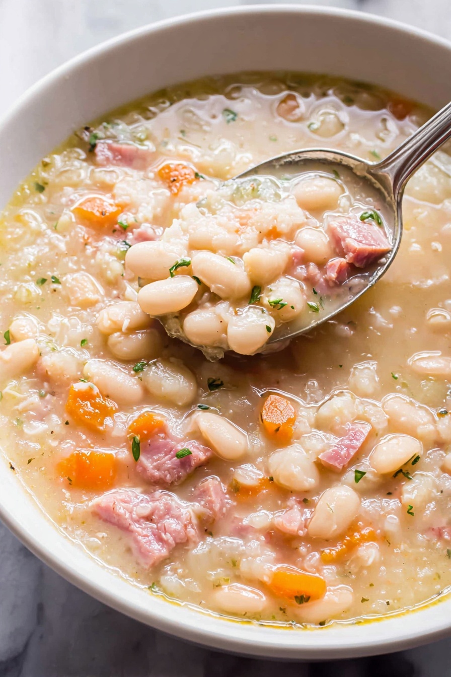Hearty Ham and Bean Soup Recipe - Serving