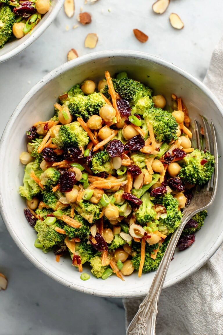Vegan Curried Broccoli Chickpea Salad Recipe