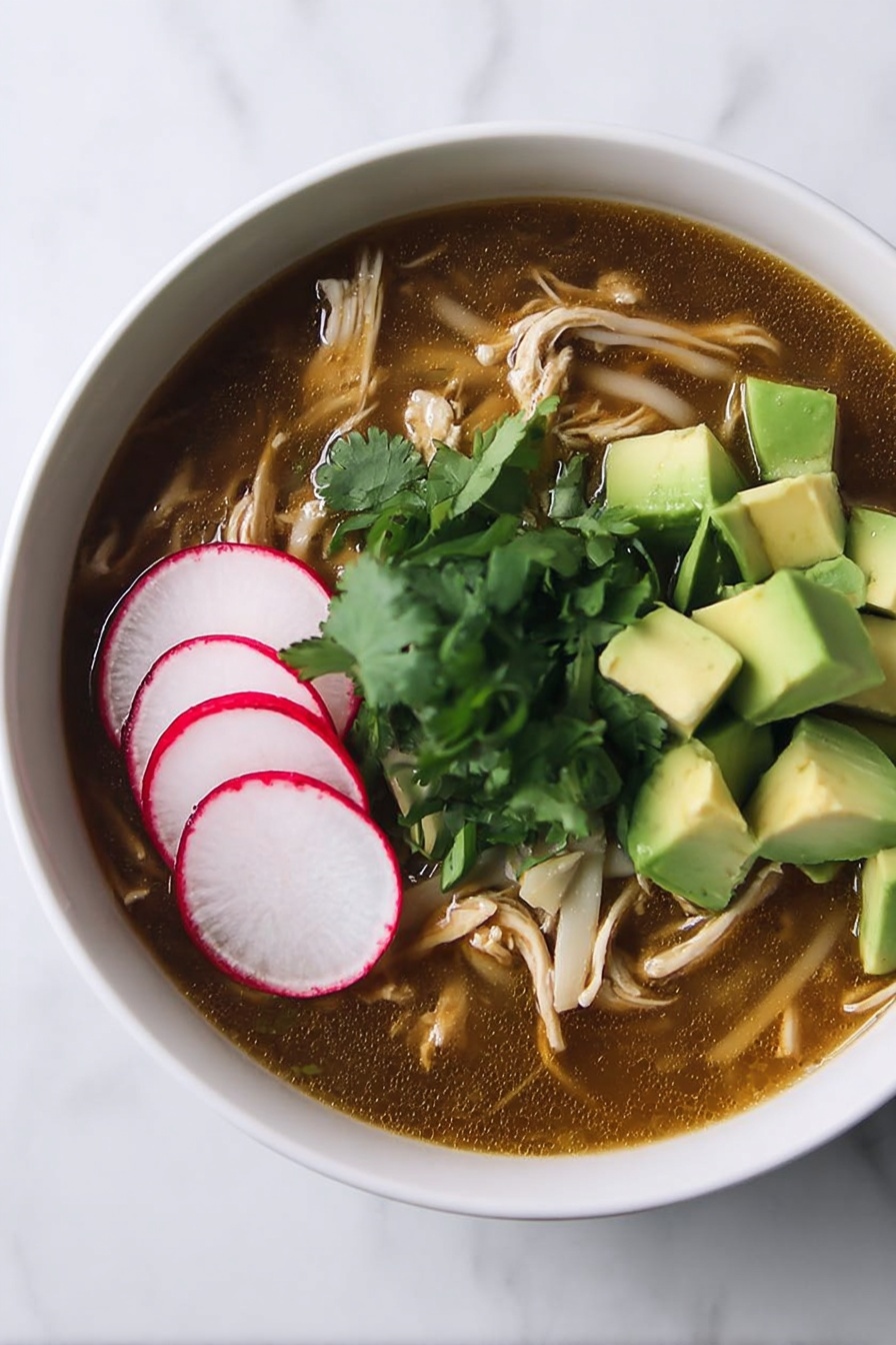 Slow Cooker Chicken Posole Verde Recipe - Serving