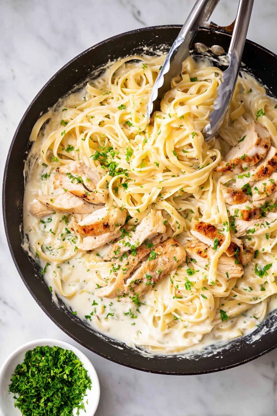 One Pot Chicken Alfredo Pasta Recipe