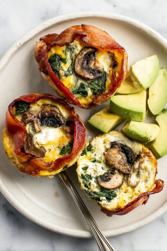 Bacon Mushroom Spinach Egg Cups Recipe