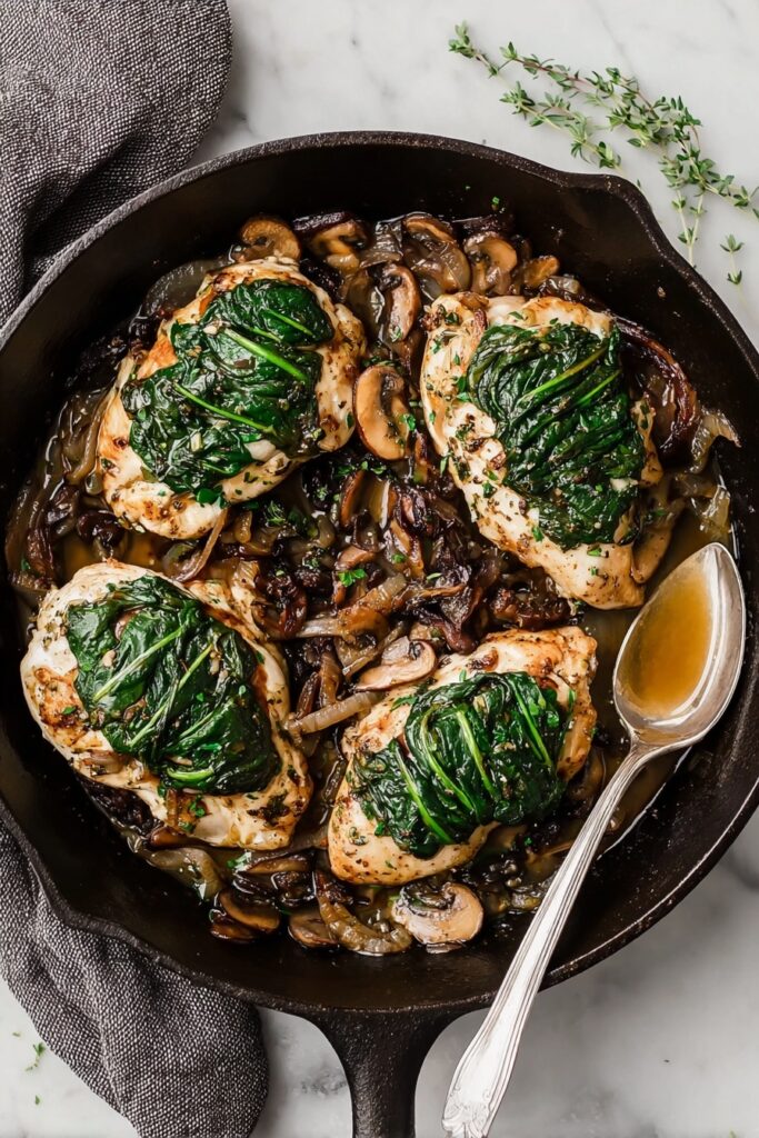 Goat Cheese Stuffed Chicken with Caramelized Onions Recipe