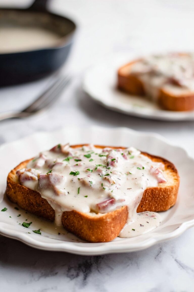 Chipped Beef Gravy on Toast Recipe
