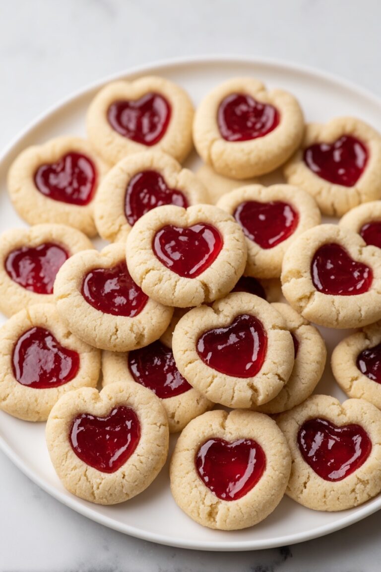 Heart-Shaped Thumbprint Cookies Recipe