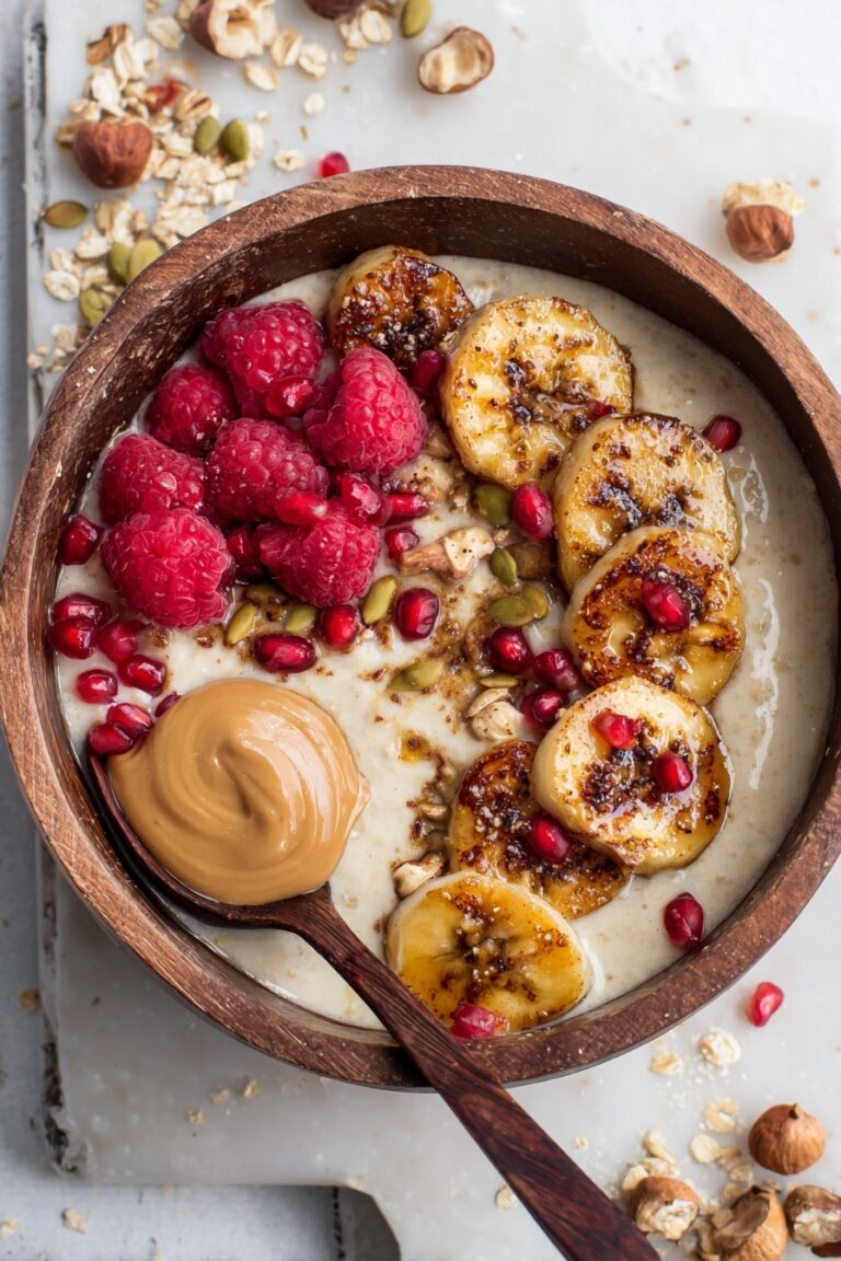 Caramelized Banana Oatmeal Breakfast Recipe