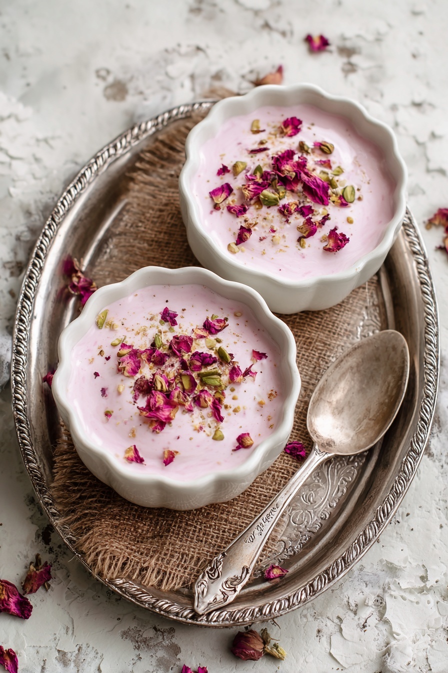 Vegan Rose Basundi Recipe - Serving
