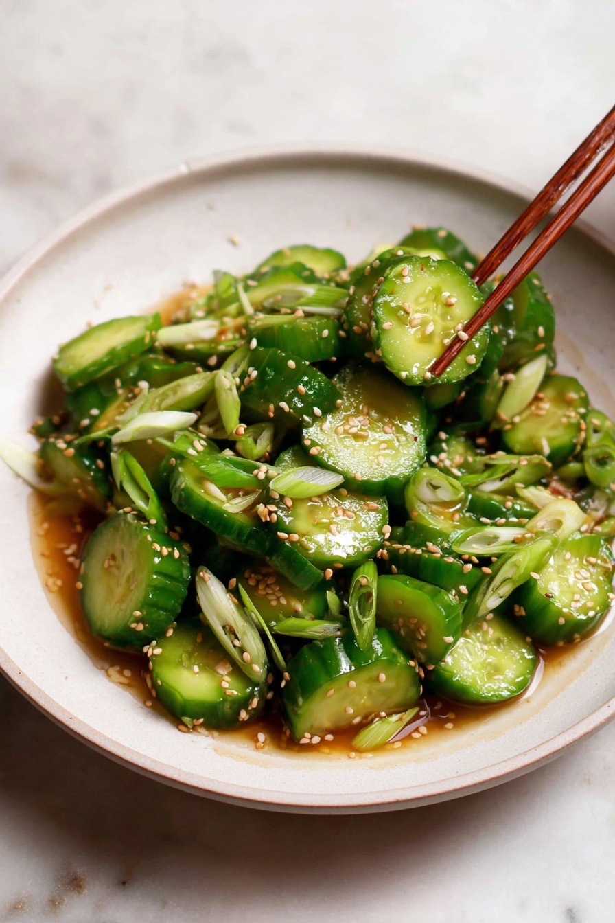Spicy Cucumber Salad with Sesame and Garlic Recipe