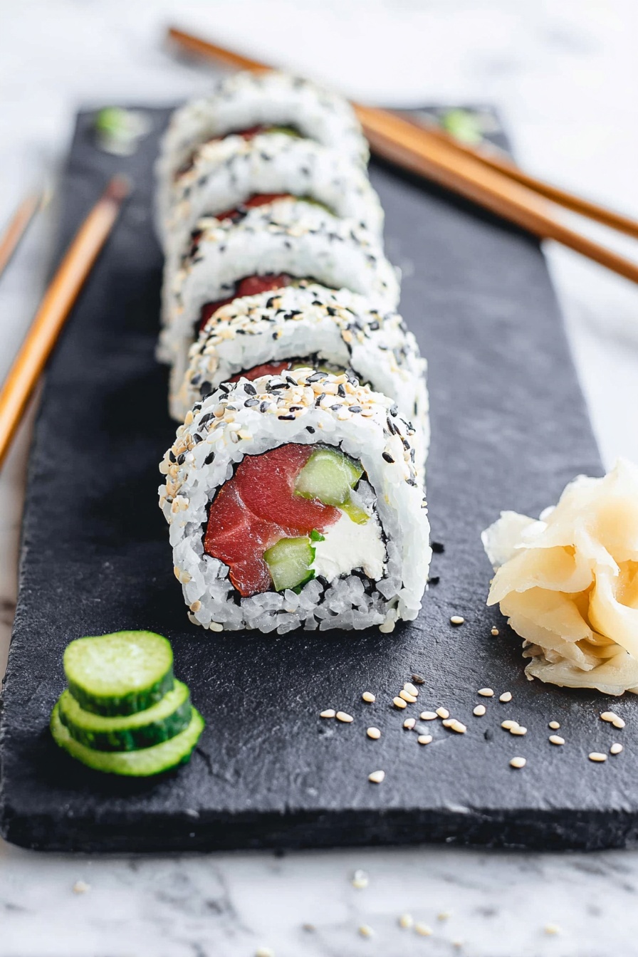 Cream Cheese Salmon Sushi Roll Recipe