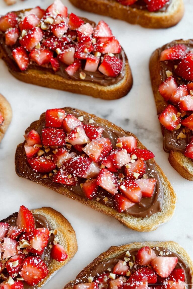 Strawberry Nutella Bruschetta Recipe